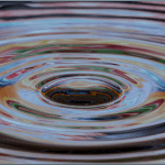 water ripples after stone dropped